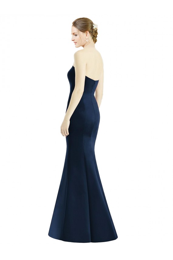 Long Mermaid Full Length Strapless Satin Bridesmaid Dress Brisbane
