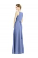 Long Floor Length V-Neck Satin Bridesmaid Dress with Spaghetti Straps Brisbane