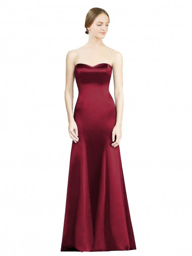Sweetheart Neckline Bridemaid Dress with Hips Seamed Detail Brisbane
