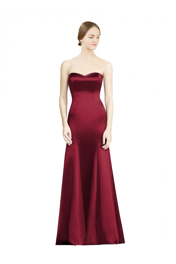 Sweetheart Neckline Bridemaid Dress with Hips Seamed Detail Brisbane