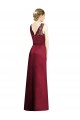 Full Length Sleeveless Satin Bridesmaid Dress with Lace Bodice Brisbane