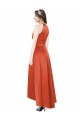 Full Length Halter Satin Bridesmaid Dress with Hi-Low Hem Detail Brisbane