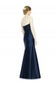 Full Length Strapless Satin Bridesmaid Dress with Lace Sweetheart Neckline Brisbane