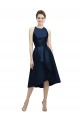 Halter Neck Short Tea Length Sleeveless Satin Bridesmaid Dress Brisbane