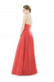 Sheer V-Neck Tulle Illusion Long Satin Bridesmaid Dress Brisbane