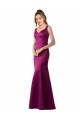 Fitted Sexy Open Back Formal Satin Bridesmaids Dress with Floral Details Brisbane