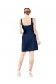 V-Neck A-Line Satin Cocktail Bridesmaid Dress with Pockets Brisbane