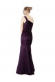 Long Ruched Neckline One Shoulder Satin Bridesmaid Dress / Prom Dress Brisbane