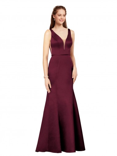 Sexy Formal Satin Bridesmaid Dress / Prom Dress with Side Cutouts Brisbane