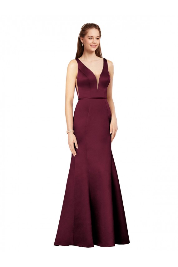 Sexy Formal Satin Bridesmaid Dress / Prom Dress with Side Cutouts Brisbane