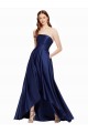 High Low Strapless Formal Satin Bridesmaid Dress / Prom Dress with Pockets Brisbane