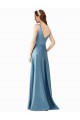 Classic Satin V-Neck A-Line Bridesmaids Dress with Pockets Brisbane
