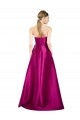 Sleeveless V-Neck Long Satin Bridesmaid Dress / Prom Dress with Bow Waist Brisbane