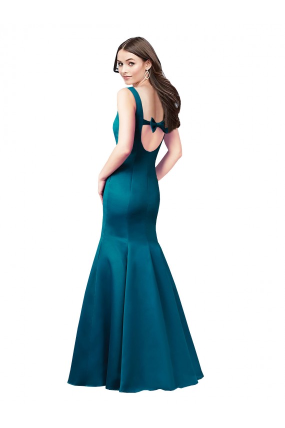 Long Sleek Satin Bridesmaid Dress / Prom Dress with U-Back Brisbane