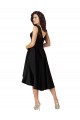 Short High Low Satin Cocktail Bridesmaid Dress with a Beaded and Embroidered Bodice Brisbane