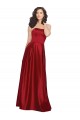 Strapless Satin Bridesmaids Dress with Beaded Pocket and Soft Pleating Brisbane