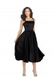 Short Cocktail Length Square Neck Satin Bridesmaid Dress / Prom Dress with Beading Brisbane