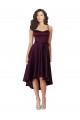 Elegant High Low Satin Bridesmaid Dress / Prom Dress with Criss Cross Back Brisbane