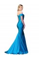 Off the Shoulder Long Chapel Train Formal Satin Bridesmaid Dress / Prom Dress Brisbane