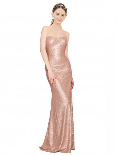 Sweetheart Full Length Long Formal Sequin Bridesmaid Dress / Prom Dress Brisbane