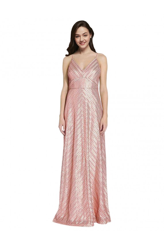 High Neck Low Back Sparkling Formal Sequin Bridesmaid Dress / Prom Dress Brisbane