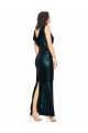 V-Neck Full Length Formal Sequin Bridesmaid Dress / Prom Dress with Draped Back Brisbane