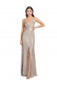 V-Neck Fully Sequin Formal Bridesmaid Dress / Prom Dress with V-Back and Front Slit Brisbane