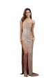 High Slit Scoop Neck Long Formal Sequin Bridesmaid Dress / Prom Dress Brisbane