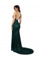 Fishtail Shaped V-Neck Open Back Long Formal Sequin Bridesmaid Dress / Prom Dress Brisbane