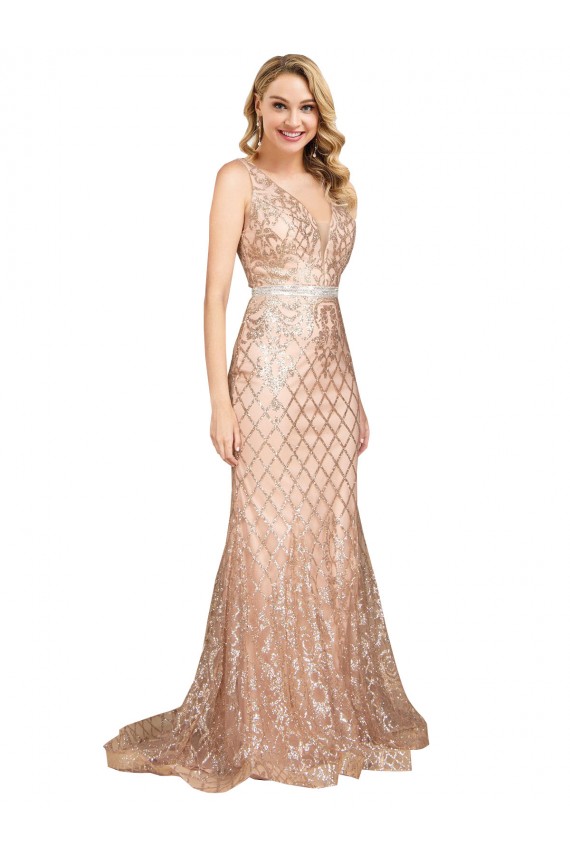 Sleek Long Mermaid Formal Sparkling Sequin Bridesmaid Dress / Prom Dress Brisbane