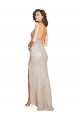 Ruched Back Mermaid Formal Sparkling Sequin Bridesmaid Dress / Prom Dress with Beaded Spaghetti Straps Brisbane