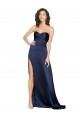 Knotted Sweetheart Formal Silky Satin Bridesmaid Dress / Prom Dress with High Side Split Brisbane