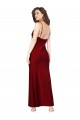 Cowl Neck Low Back Formal Silky Satin Bridesmaid Dress / Prom Dress with Thin Back Straps Brisbane