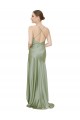 Formal Silky Satin Bridesmaid Dress / Prom Dress with Bias Cut Skirt Brisbane