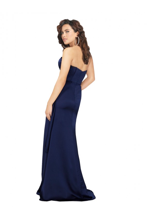 Floor Length Wrap Skirt Formal Silky Satin Bridesmaid Dress / Prom Dress Brisbane