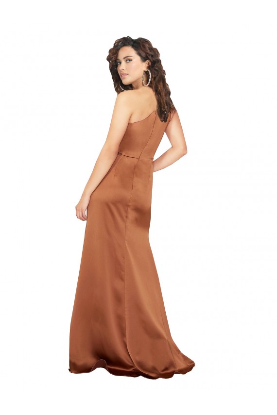 One Shoulder Formal Silky Satin Bridesmaid Dress / Prom Dress Brisbane