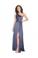 Draped Formal Silky Satin Bridesmaid Dress / Prom Dress with Tied Waist Brisbane