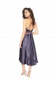 Midi Cocktail Length Silky Satin Bridesmaid Dress / Prom Dress with Open Tied Back Brisbane