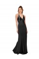 Cowl Back V-Neck Formal Silky Satin Bridesmaid Dress / Prom Dress Brisbane