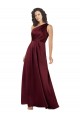 One Shoulder Formal Silky Satin Bridesmaid Dress / Prom Dress with Subtle Pleats Brisbane