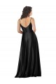 Full Length V-Neckline Formal Silky Satin Bridesmaid Dress / Prom Dress with Full Skirt Brisbane