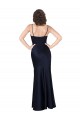 Draped Cowl Neck Formal Silky Satin Bridesmaid Dress / Prom Dress with Skirt Slit Brisbane