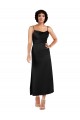 Cowl Neck Formal Tea-Length Short Silky Satin Bridesmaid Dress / Cocktail Prom Dress with Skirt Slit Brisbane