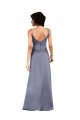 Full Length V-Neckline Formal Silky Satin Bridesmaid Dress / Prom Dress with Spaghetti Straps Brisbane
