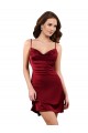 Midi Length Cowl Neck Formal Silky Satin Short Cocktail Bridesmaid Dress / Prom Dress Brisbane