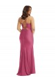 Cowl-Neck Open Tie-Back Formal Silky Satin Mermaid Bridesmaid Dress / Prom Dress with Frong Slit Brisbane