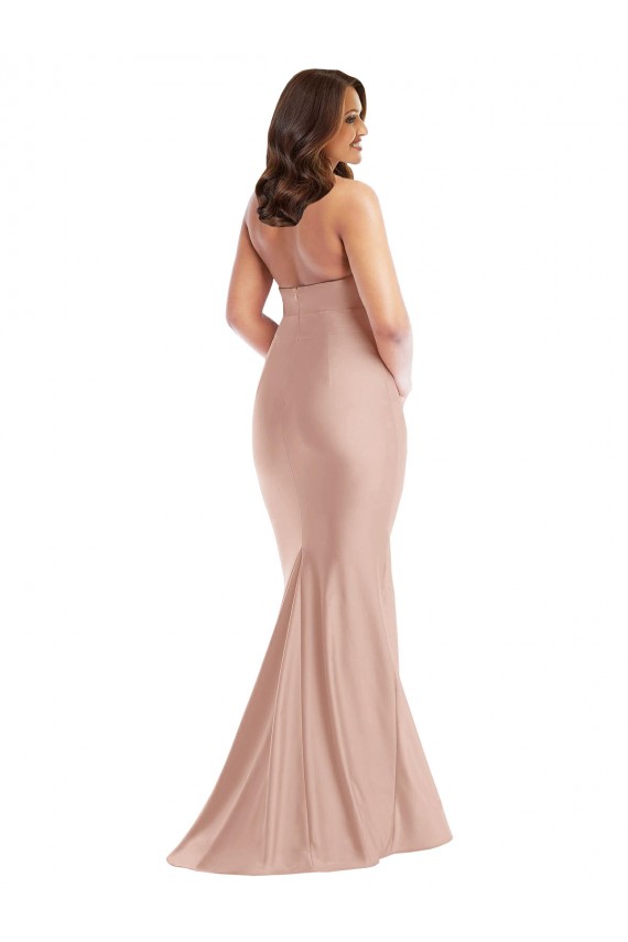 Criss Cross Halter Open Back Formal Silky Satin Mermaid Bridesmaid Dress / Prom Dress Brisbane