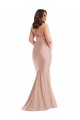 Criss Cross Halter Open Back Formal Silky Satin Mermaid Bridesmaid Dress / Prom Dress Brisbane
