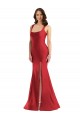 Square Neck Formal Silky Satin Mermaid Bridesmaid Dress / Prom Dress with Side Slit Brisbane