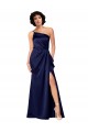 One Shoulder Formal Silky Satin Bridesmaid Dress / Prom Dress with Skirt Slit Brisbane